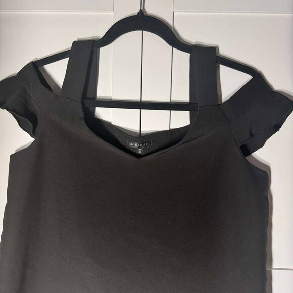Dynamite Women Off shoulder Blouse top Black SMALL - Picture 4 of 9